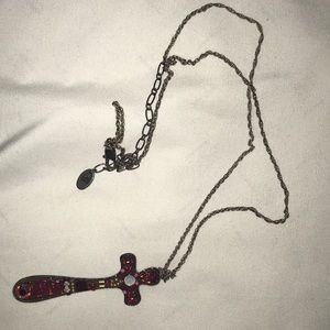 Ayala Bar beaded cross pendant and chain